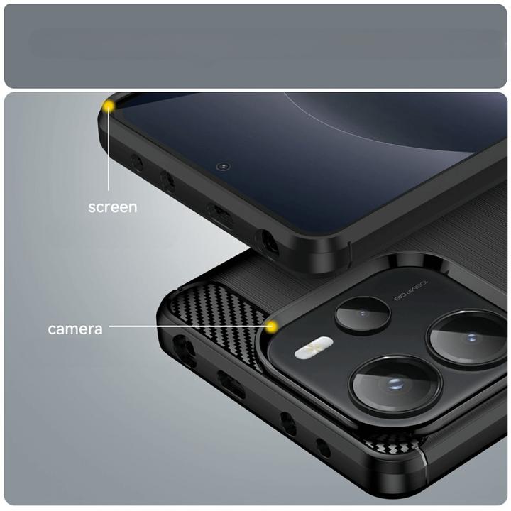 Image du produit Cover-Discount Xiaomi Redmi Note 14 4G - Metall Carbon Look Hülle (Xiaomi Redmi Note 14)