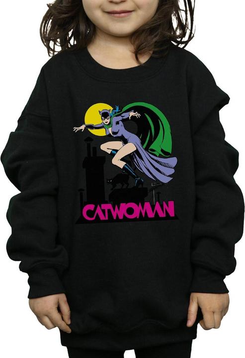 Produktbild Catwoman Text Logo Sweatshirt Mädchen (140, 146)
