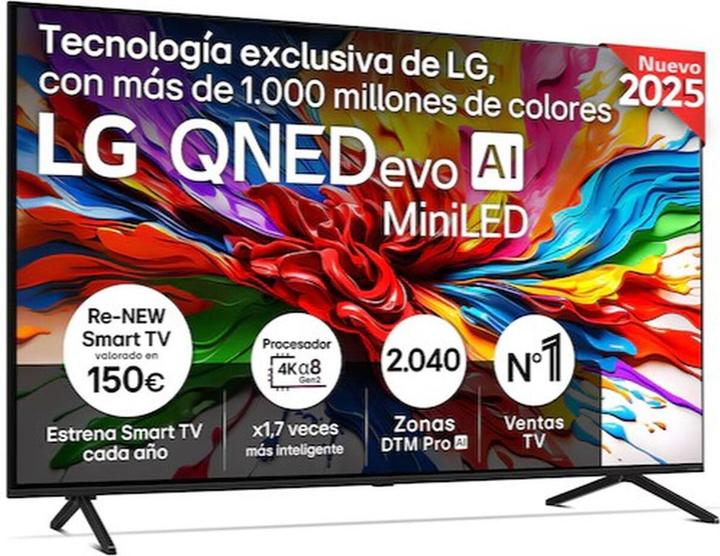 Produktbild LG Smart TV 75QNED92A6A 4K Ultra HD 75" HDR WLAN DVB-S2 QNED (75", QNED, 4K)