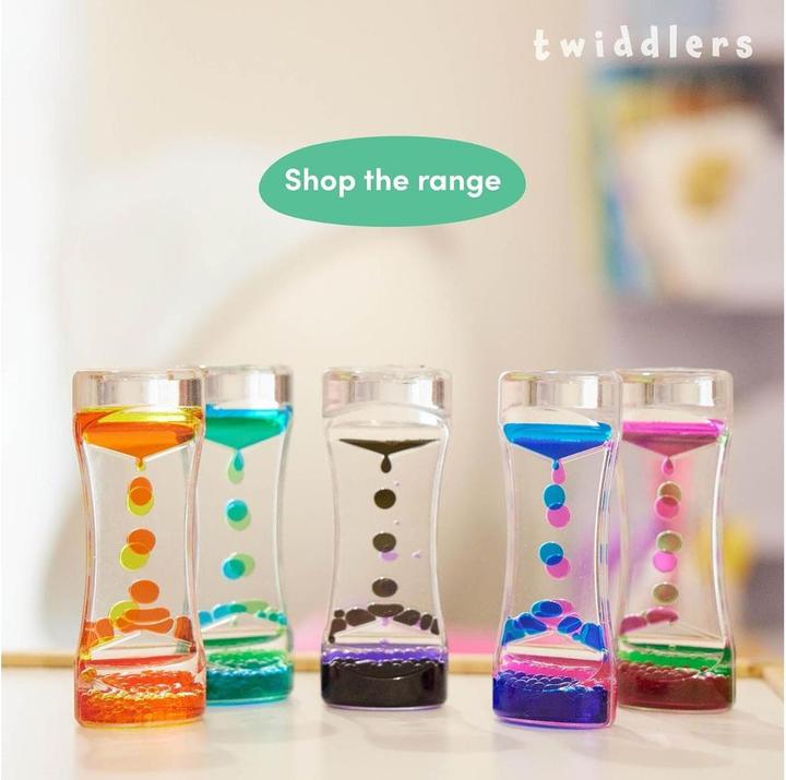 Actual product image The twiddlers Liquid hourglass