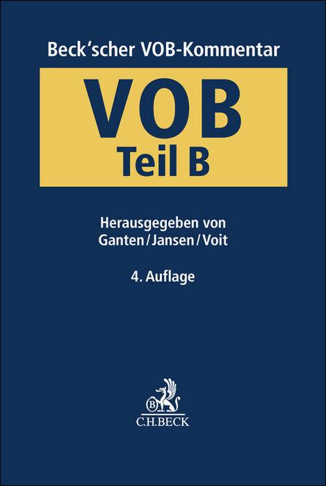 Energie-Label Beck'scher VOB- und Vergaberechtskommentar VOB Teil B (Deutsch, Günther Jansen, Hans Ganten, Wolfgang Voit, 2023)