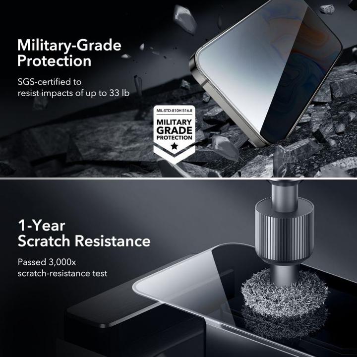 Produktbild ESR Tempered Glass Iphone 15 Privacy (1 Stk., Apple iPhone 15)