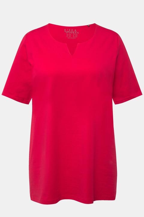Actual product image Ulla Popken Essential Notch Neck Stretch Tee (62)