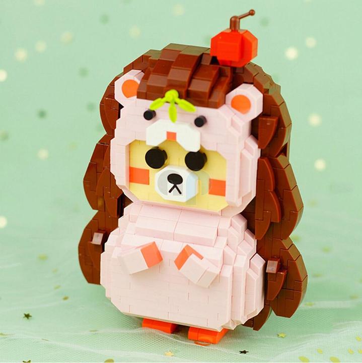 Actual product image LOZ 9246 - Hedgehog Bear (860 pieces)