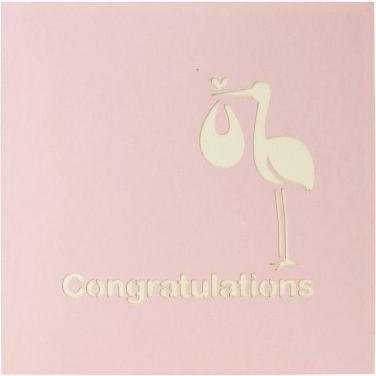 Actual product image MU Classic 3D Pop-Up Baby greeting card - Girl (1 pcs.)