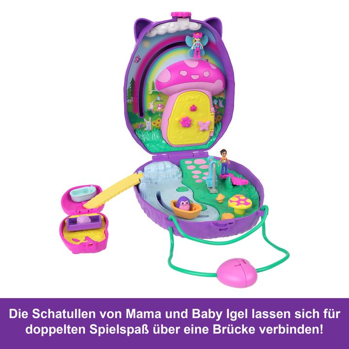 Productafbeelding Polly Pocket Igel-Mama & Baby Schatulle