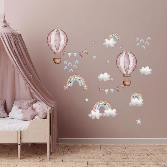Image du produit Konjac Sponge ROOM Decor SIPO-WS63040 NAKLEJKI NA ŚCIANĘ BALONY TĘCZA GWIAZDKI
