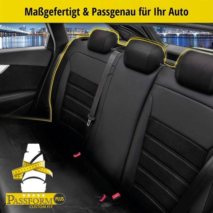 Image du produit Walser Housse de siège pour Seat Leon (5F1) 09/2012-aujourd'hui, 1 housse de banquette arrière