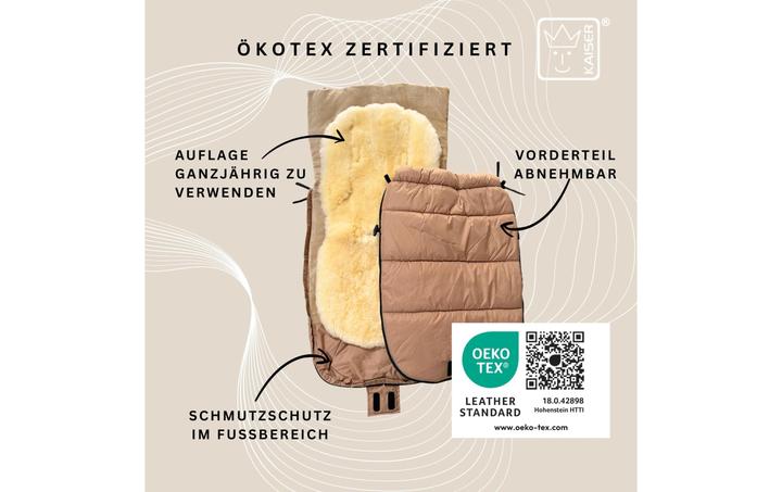 Produktbild Kaiser Baby Kaiser Thermo Fusssack mit Lammfelleinlage Sheepy, sand