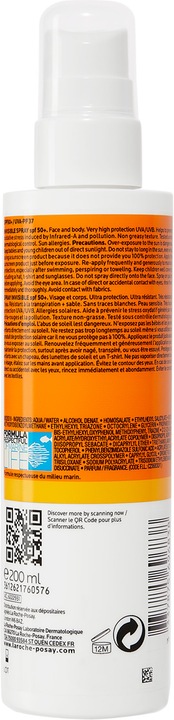 Immagine prodotto La Roche Posay Anthelios Spray Invisibile (Spray solare, SPF 50+, 200 ml, 241 g)