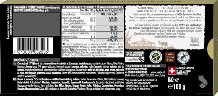 Image du produit Cailler Frigor Tablette Chocolat noir (100 g)