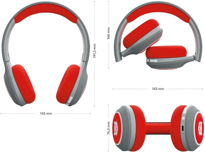 Immagine prodotto Tigermedia Cuffie per bambini tigerbuddies - Happy Red Edizione Svizzera (Tedesco, Francese, Italiano, Inglese)