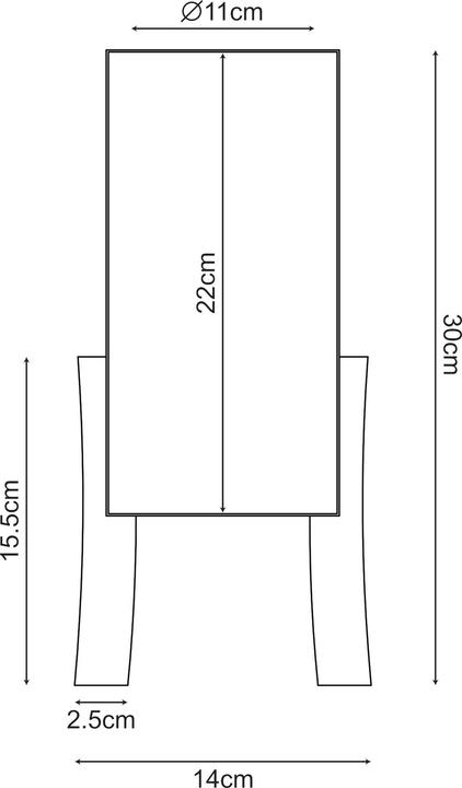 Image du produit Lux.Pro Tischleuchte Joelleldsvin 30x14x14 cm Silberfarben (E27)
