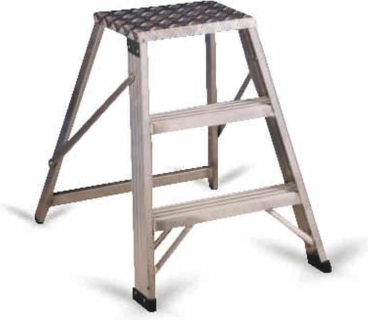 Cimco Folding work platform with 3 steps, height 0.69m, width 0.54m (Folding step, 69 cm)