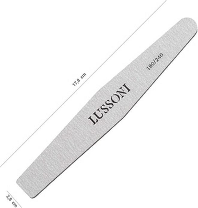 Produktbild Tools for Beauty T4B Lussoni Zebra Diamond Files Trapezoid Nail File 180/240 Grit for Artificial and Natural Nails -