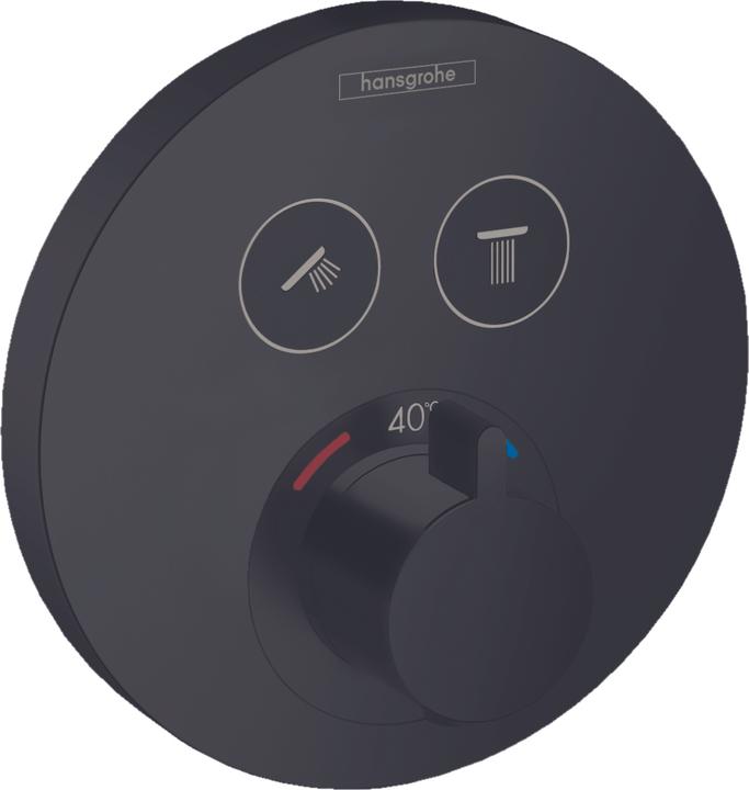 Produktbild hansgrohe ShowerSelect S Thermostat Unterputz für 2 Verbraucher (mattschwarz)