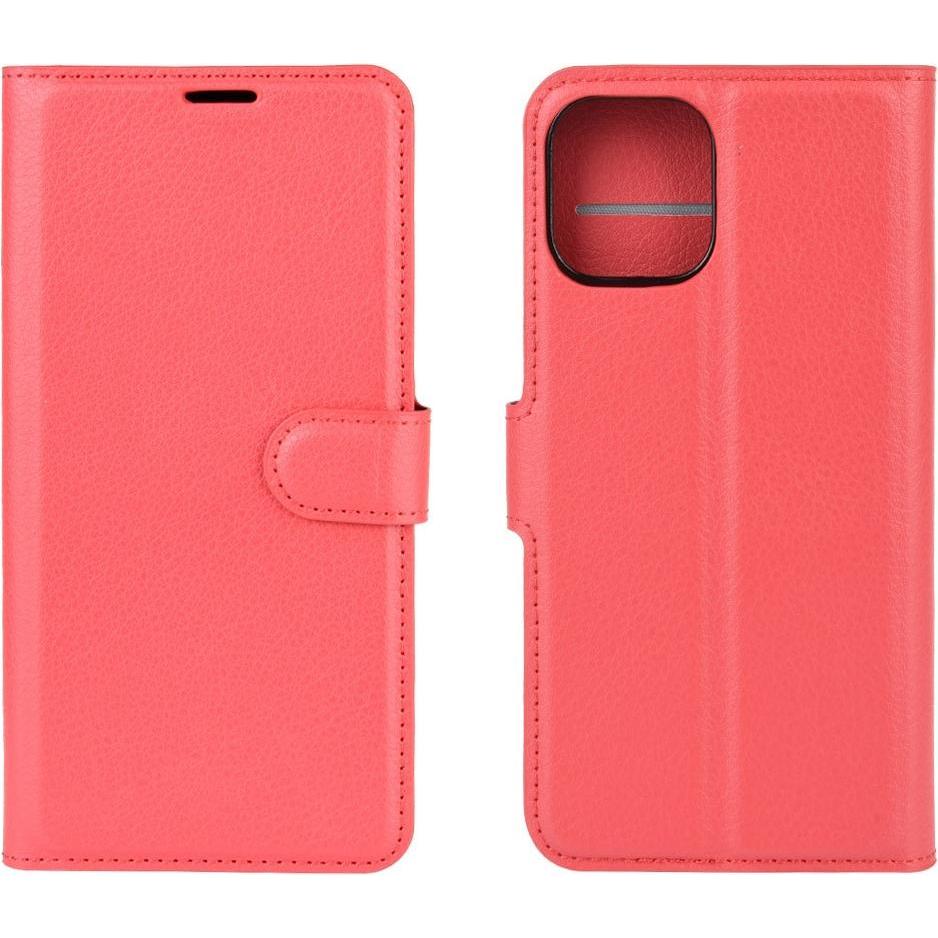 Cover-Discount iPhone 12 / 12 Pro - Leder Etui Hülle rot (Apple iPhone 12, Apple iPhone 12 Pro), Smartphone Hülle, Rot