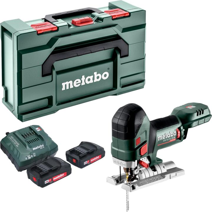 Metabo STA 18 LTX 150 BL cordless jigsaw 18 V 150 mm brushless + 2x rechargeable battery 2.0 Ah + charger +