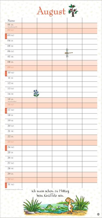 Produktbild Der Grüffelo Familienplaner 2026 (A3)