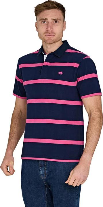 Actual product image Raging Bull Mens RB Sport Thin Stripe Short-Sleeved Rugby Shirt (3XL)
