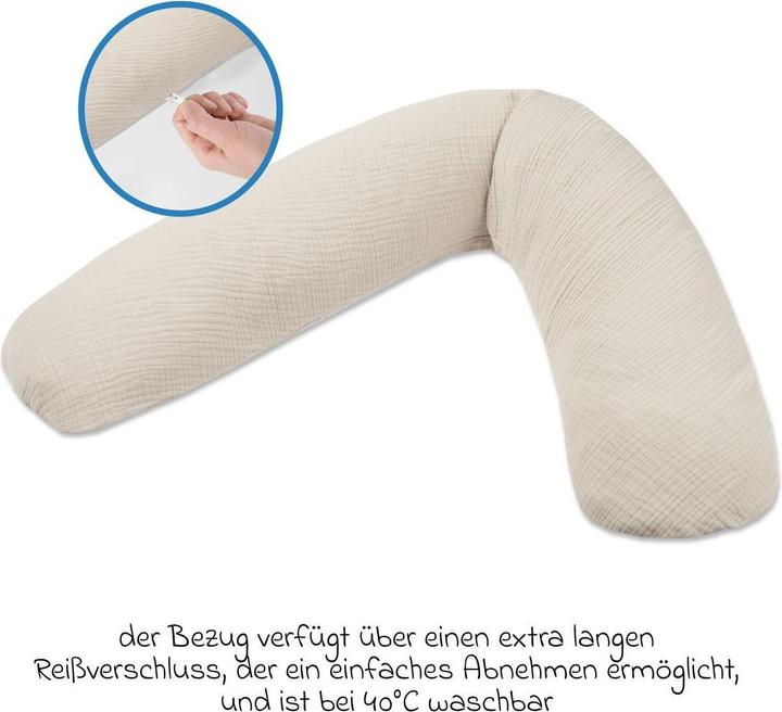 Produktbild Theraline Stillkissen Stillkissen Dodo Premium mit feiner Perlen-Füllung (180 x 34 cm)