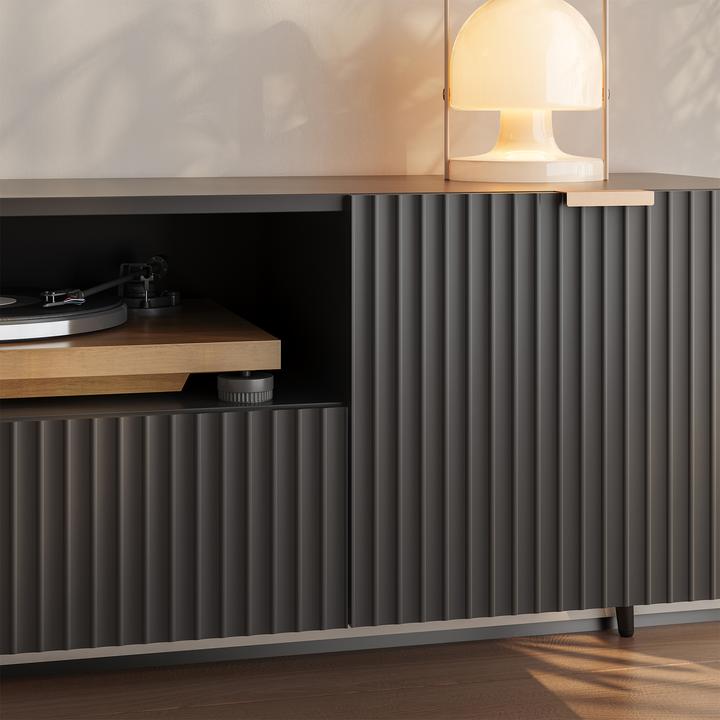 Produktbild En.Casa Fernsehschrank Nand 160x40x51 cm Schwarz (160 x 40 x 51 cm)