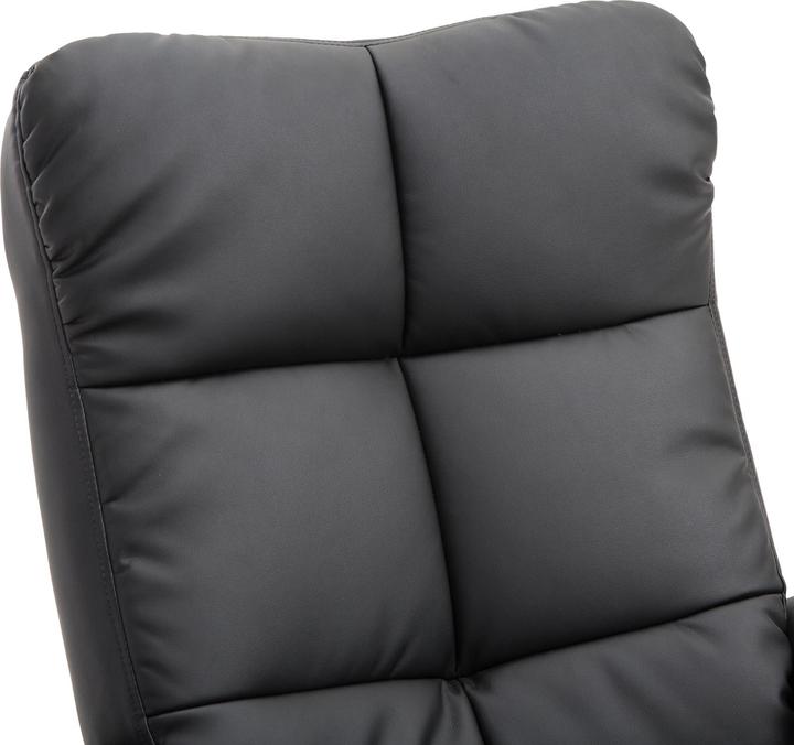 Actual product image Homcom Relaxsessel mit Hocker Holz, Kunstleder Schwarz