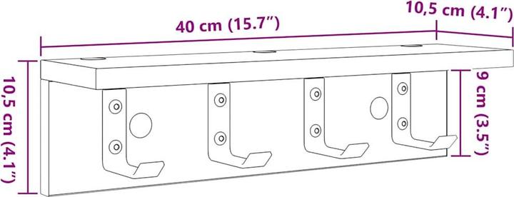 Actual product image vidaXL Wandgarderobe