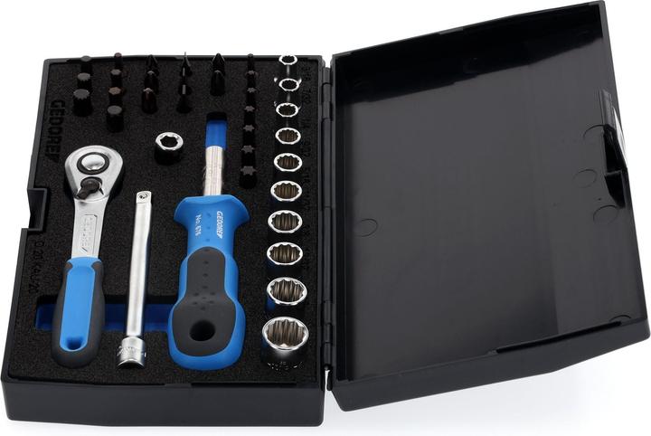 Image du produit Gedore D 20 KAU-20 Jeu de douilles 1/4" 37 pièces UD-IN-IS-PH-PZ-TX
