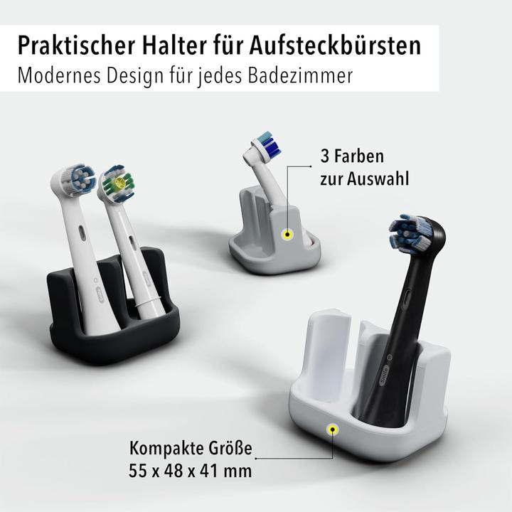 Produktbild Qikfresh Aufsteckbürstenhalter 2er Schwarz (Zahnbürstenhalter)