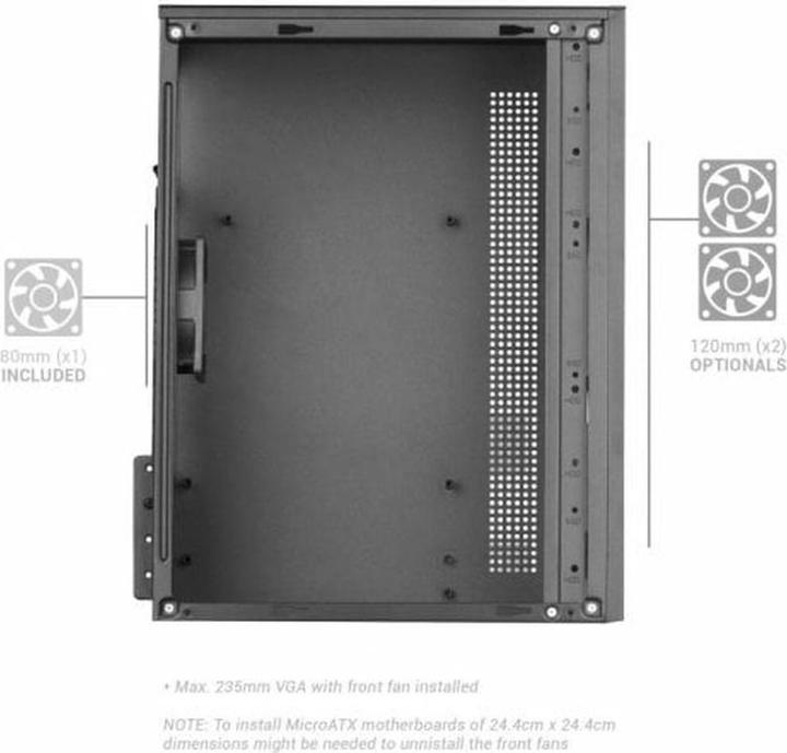 Produktbild Mars Gaming Boitier Mini Tour Micro Atx Mc-1000 Avec Panneau Vitré (Noir) (mATX, Mini-ITX)