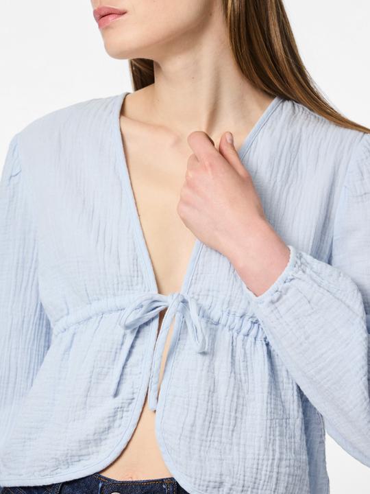 Actual product image Pieces PCSASTINA Musselin Oberteil mit langen Ärmeln (S)