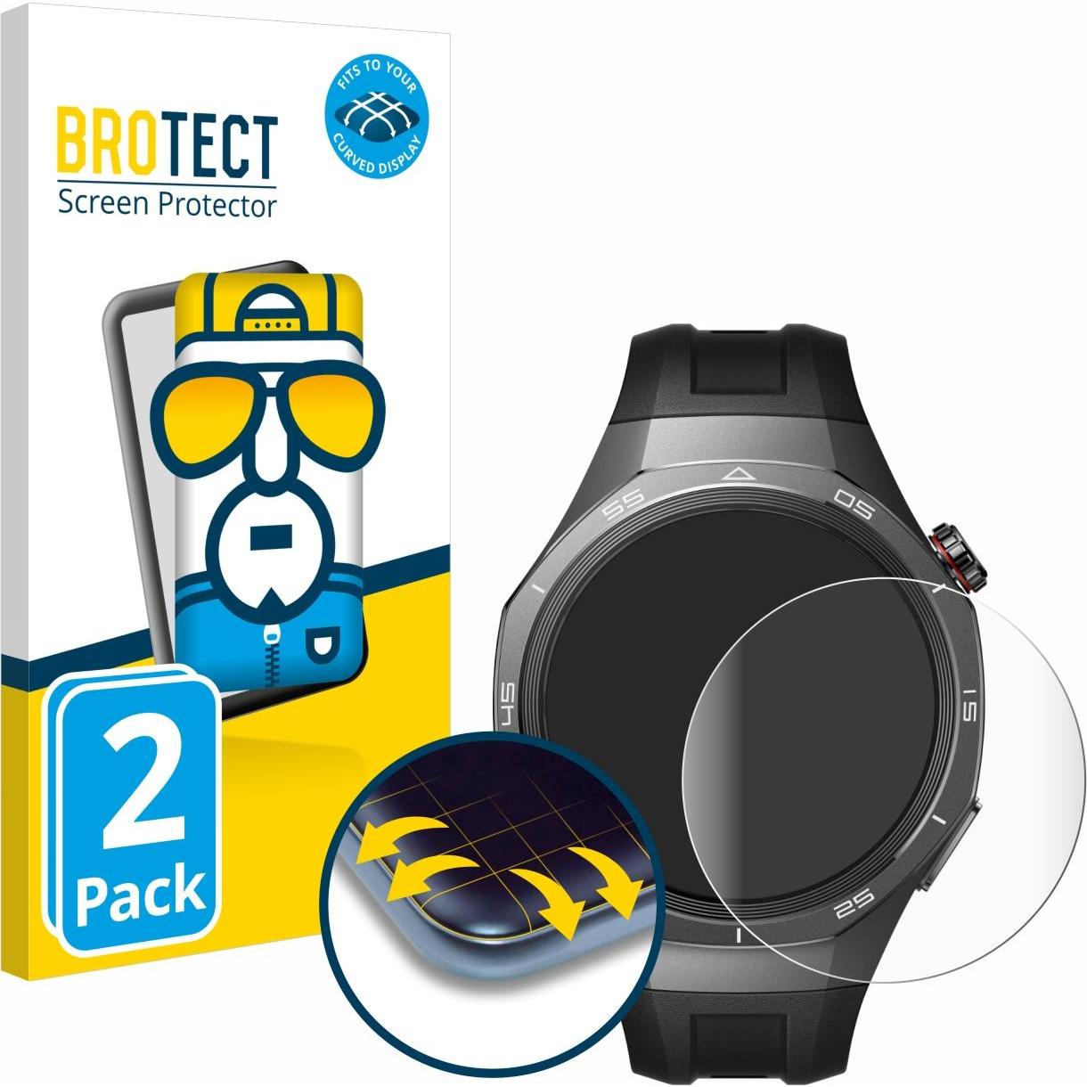 BROTECT Fullscreen Schutzfolie Displayschutz Folie Klar Transparent, Smartwatch Schutzfolie, Transparent