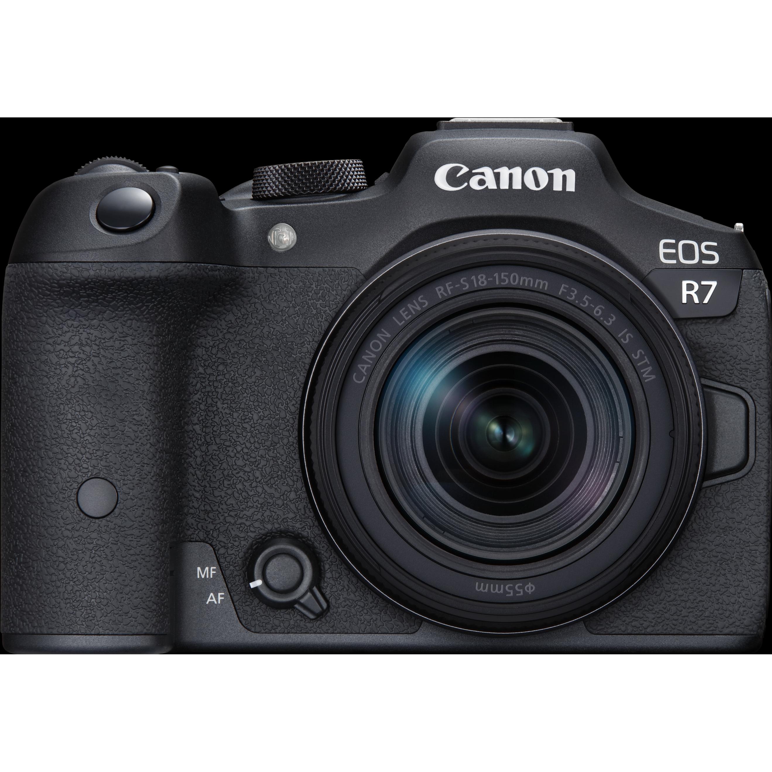 Canon EOS R7 Kit (18 - 150 mm, 32.50 Mpx, APS-C / DX), Kamera, Schwarz