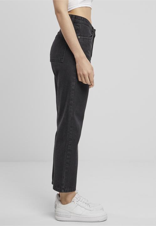 Produktbild Urban Classics Ladies Cropped Straight Leg Denim Pants - 139979 (28)