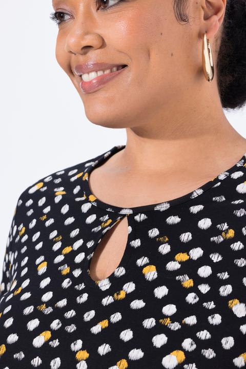 Immagine prodotto Ulla Popken Longshirt, Punkte, A-Linie, Rundhals, 3/4-Arm (50, 52)