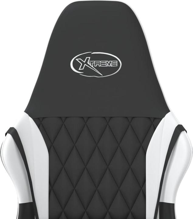 Image du produit vidaXL Gaming-Stuhl Schwarz und Weiss Kunstleder,Farbe: Schwarz