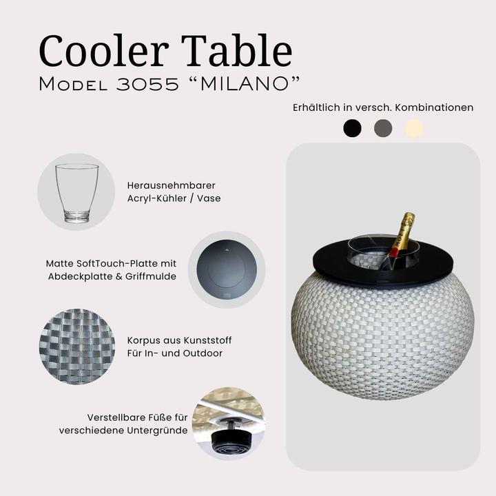 Produktbild COOTAB Cooler Table Milano Beistelltisch mit Acryl-Kühler