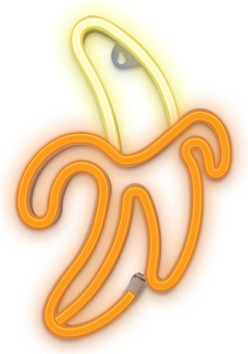 Productafbeelding Forever Light Neon LED Licht BANANA wit geel Bat + USB FLNE10