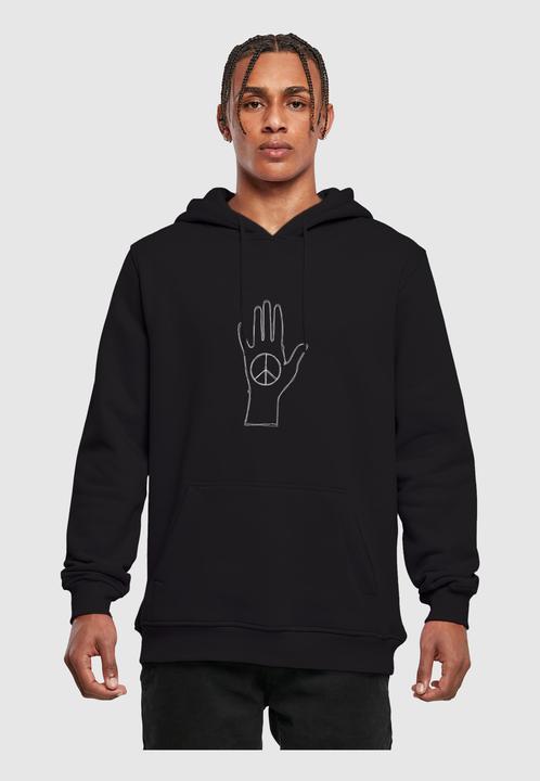 Produktbild Merchcode Peace - Scribble Hand Black Heavy Hoody - 161335 (S)