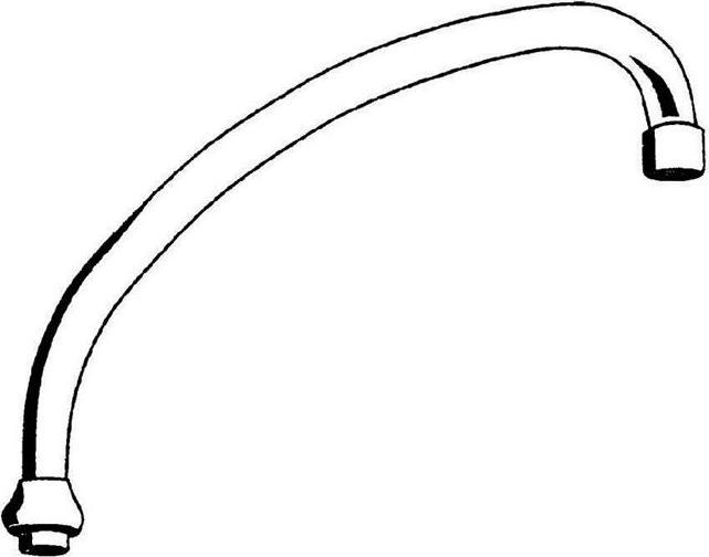 Actual product image Grohe Pipe spout 5 pieces Projection 235mm chrome