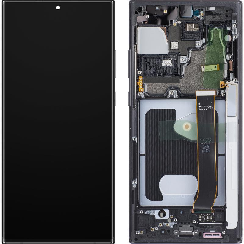 Samsung Display Unit für Galaxy Note 20 Ultra 5G N986 / Note 20 Ultra N985, w/o Camera, Mystic Schwa