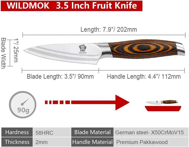 Produktbild Wildmok Schälmesser (9 cm)