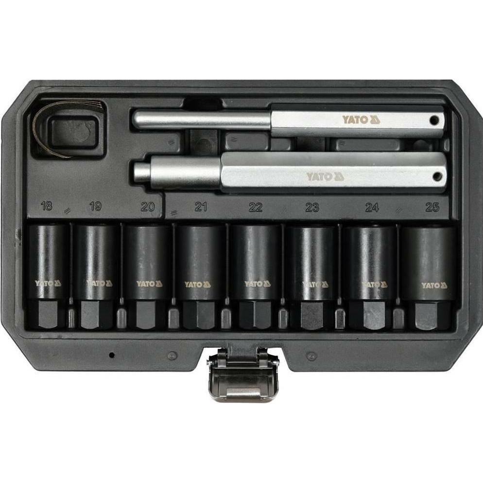 Yato, Multi-Tool, NASADKI UDAROWE DO ŚRUB ZABEZPIECZAJĄCYCH FELGI kpl.10el. (10 Funktionen)