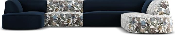 Dark Blue, Garden Light Blue Pattern