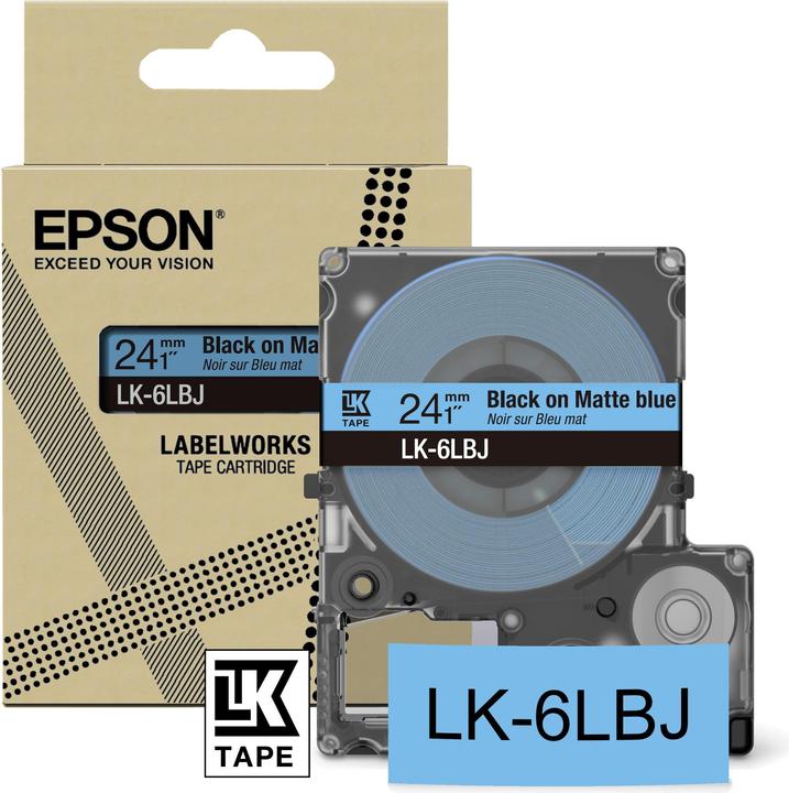 Actual product image Epson Matte Blue/Black 24mm LK-6LBJ (2.40 cm, Blue)