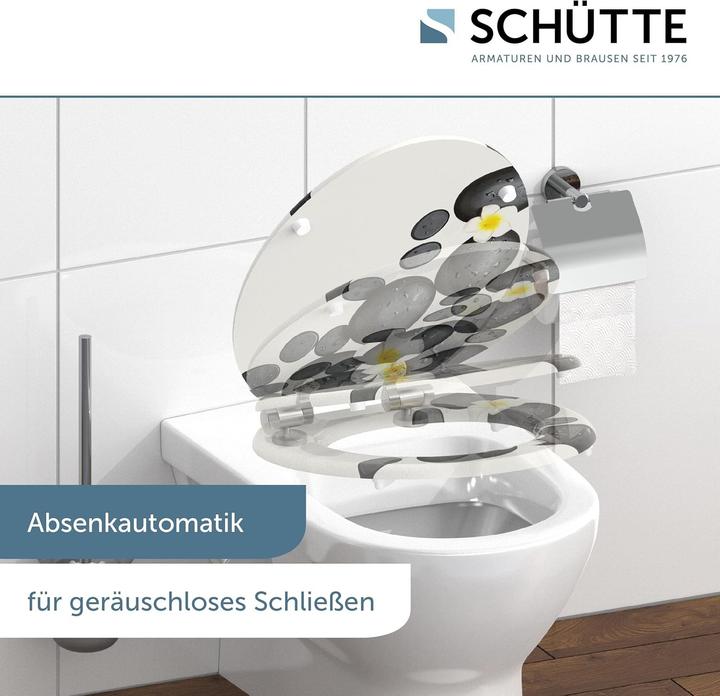 Produktbild Schütte WC Sitz Holz MDF WC-Sitz STONE DECORATION Absenkautomatik 80185-A 0