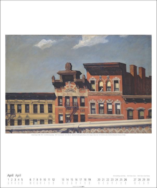 Produktbild Edward Hopper Kalender 2026 (46 x 55 cm)