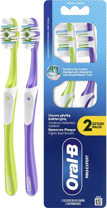 Actual product image Oral-B Pro-Expert Deep Clean Medium Toothbrush (Medium, 2x)