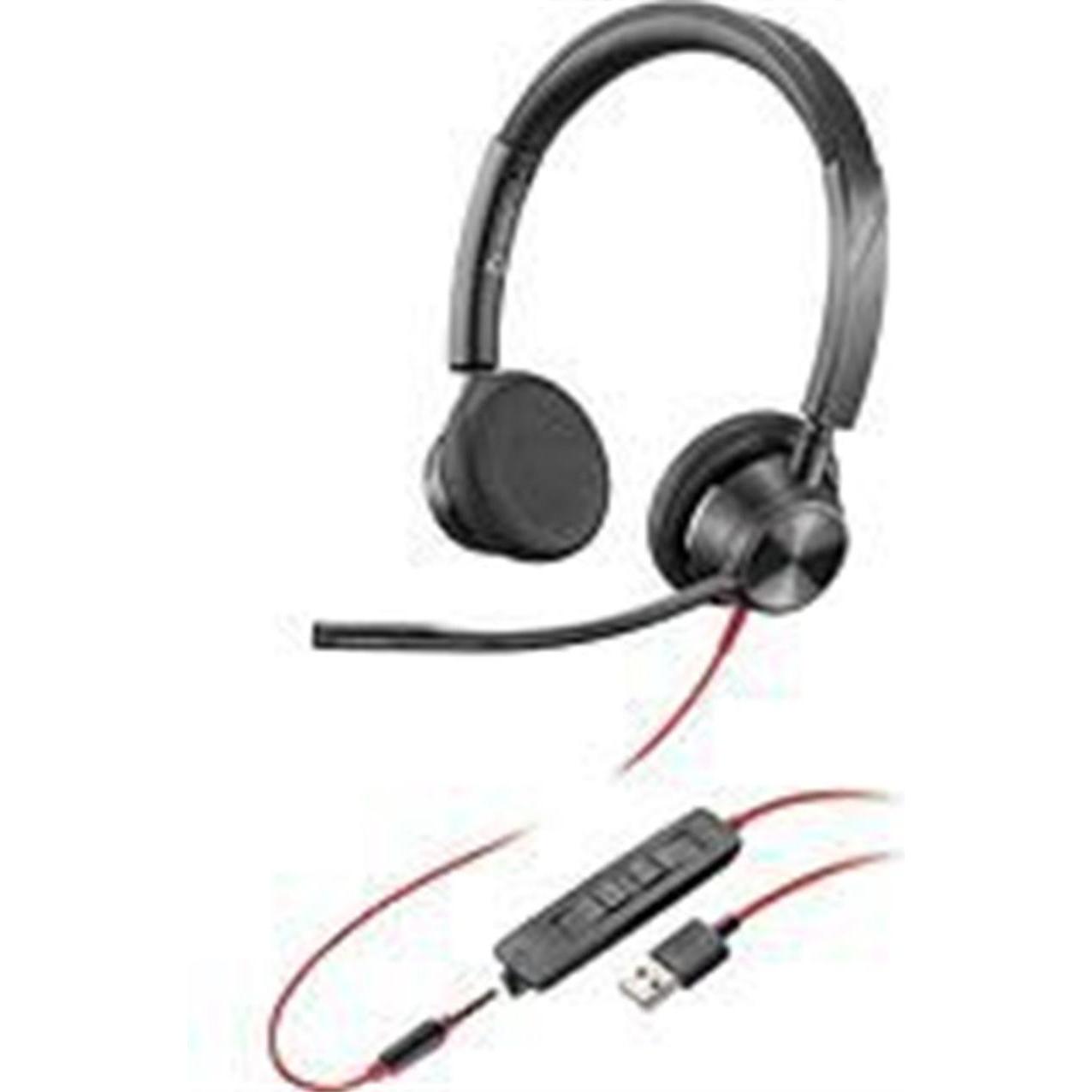 Poly Blackwire 3320 USB-C Headset (Kabelgebunden, USB-C), Office Headset, Schwarz